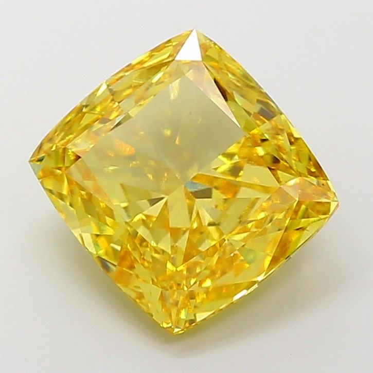 Loose Diamond - CUSHION MODIFIED 10.11ct Fancy Vivid Yellow VS1 (1 of 1)