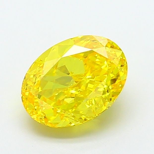 Loose Diamond - OVAL 2.02ct Fancy Vivid Yellow VVS1: Loose Diamond - OVAL 2.02ct Fancy Vivid Yellow VVS1 Source: This is a real non-mined Diamond that has been grown in a lab Shape: OVAL Carats: 2.02 Color: Fancy Vivid Yellow Certification: IGI Video: