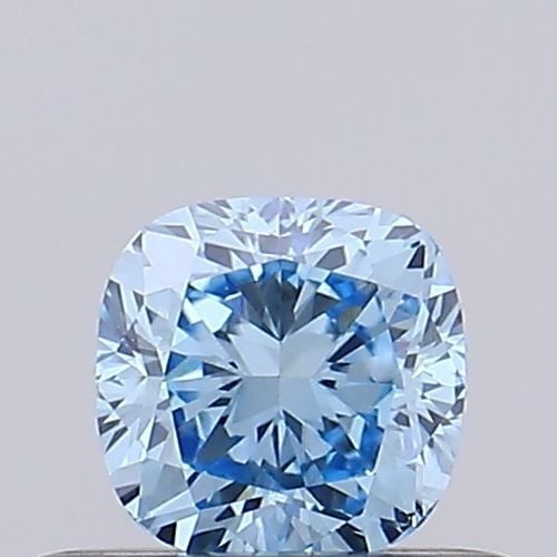 Loose Diamond - CUSHION BRILLIANT 0.33ct Fancy Vivid Blue VVS2: Loose Diamond - CUSHION BRILLIANT 0.33ct Fancy Vivid Blue VVS2 Source: This is a real non-mined Diamond that has been grown in a lab Shape: CUSHION BRILLIANT Carats: 0.33 Color: Fancy Vivid Blue Certi