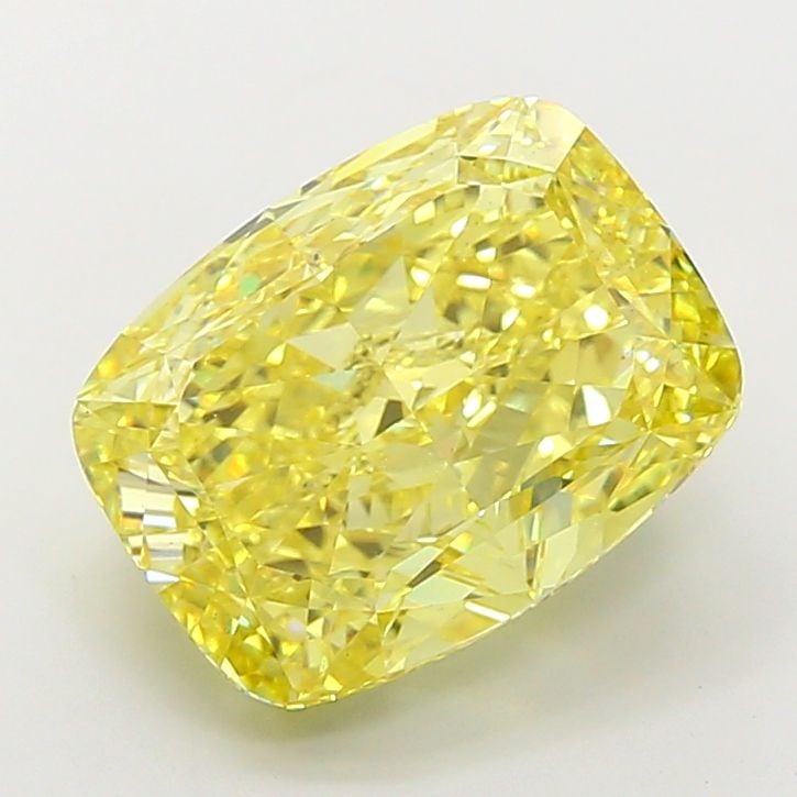 Loose Diamond - CUSHION MODIFIED 9.02ct Fancy Intense Yellow VS2: Loose Diamond - CUSHION MODIFIED 9.02ct Fancy Intense Yellow VS2 Source: This is a real non-mined Diamond that has been grown in a lab Shape: CUSHION MODIFIED Carats: 9.02 Color: Fancy Intense Yellow 