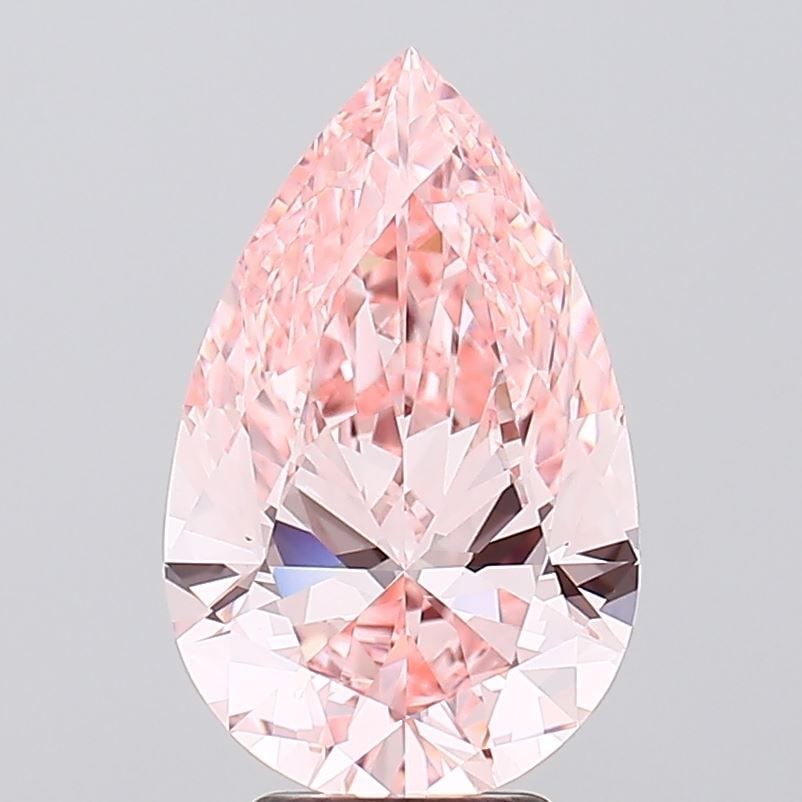 Loose Diamond - PEAR 4.59ct Fancy Vivid Pink VVS2: Loose Diamond - PEAR 4.59ct Fancy Vivid Pink VVS2 Source: This is a real non-mined Diamond that has been grown in a lab Shape: PEAR Carats: 4.59 Color: Fancy Vivid Pink Certification: IGI Video: