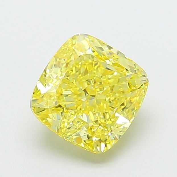 Loose Diamond - CUSHION MODIFIED 3.53ct Fancy Vivid Yellow VS2: Loose Diamond - CUSHION MODIFIED 3.53ct Fancy Vivid Yellow VS2 Source: This is a real non-mined Diamond that has been grown in a lab Shape: CUSHION MODIFIED Carats: 3.53 Color: Fancy Vivid Yellow Cert