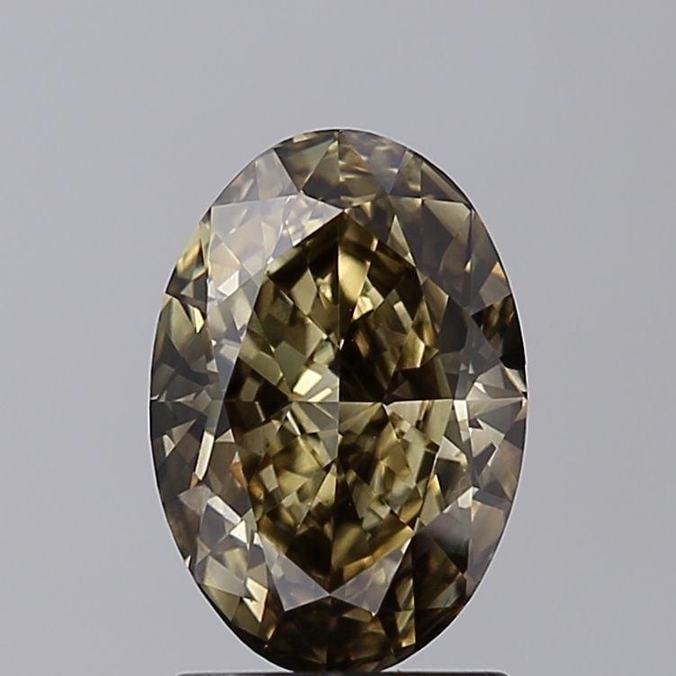 Loose Diamond - OVAL 2.11ct Fancy Gray Yellow VS1: Loose Diamond - OVAL 2.11ct Fancy Gray Yellow VS1 Source: This is a real non-mined Diamond that has been grown in a lab Shape: OVAL Carats: 2.11 Color: Fancy Gray Yellow Certification: IGI Video: