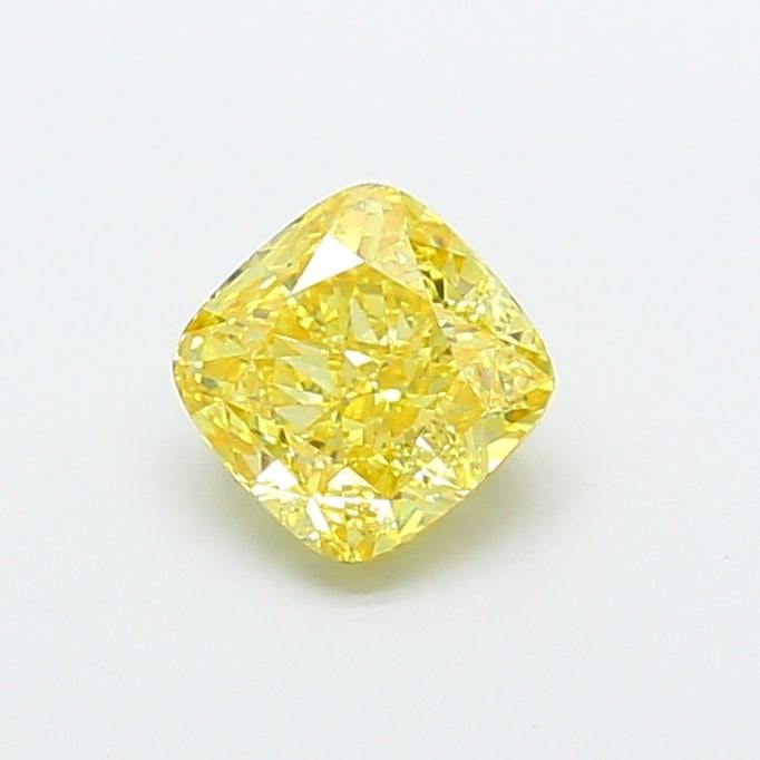 Loose Diamond - CUSHION MODIFIED 1.31ct Fancy Intense Yellow VVS2: Loose Diamond - CUSHION MODIFIED 1.31ct Fancy Intense Yellow VVS2 Source: This is a real non-mined Diamond that has been grown in a lab Shape: CUSHION MODIFIED Carats: 1.31 Color: Fancy Intense Yellow