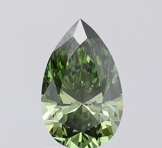 Loose Diamond - PEAR 1.01ct Fancy Vivid Green VS1: Loose Diamond - PEAR 1.01ct Fancy Vivid Green VS1 Source: This is a real non-mined Diamond that has been grown in a lab Shape: PEAR Carats: 1.01 Color: Fancy Vivid Green Certification: IGI Video: