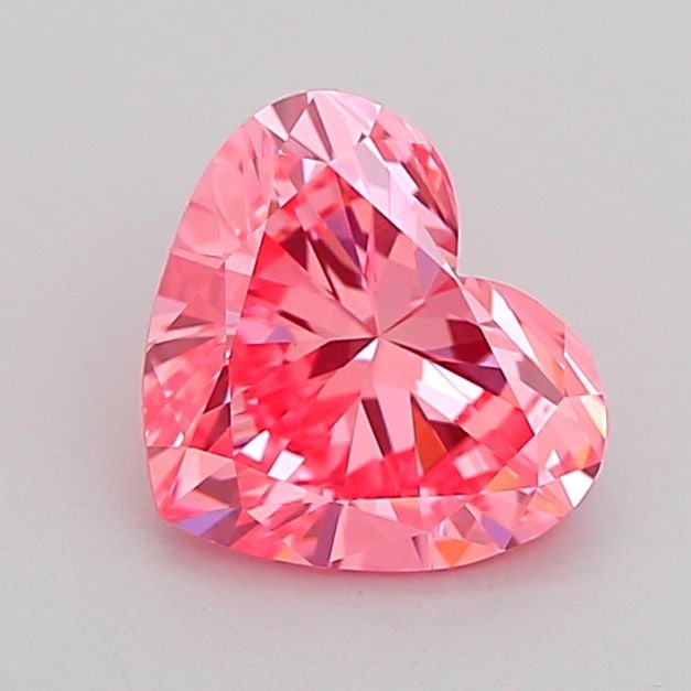 Loose Diamond - HEART 1.07ct Fancy Vivid Pink VS1: Loose Diamond - HEART 1.07ct Fancy Vivid Pink VS1 Source: This is a real non-mined Diamond that has been grown in a lab Shape: HEART Carats: 1.07 Color: Fancy Vivid Pink Certification: IGI Video: