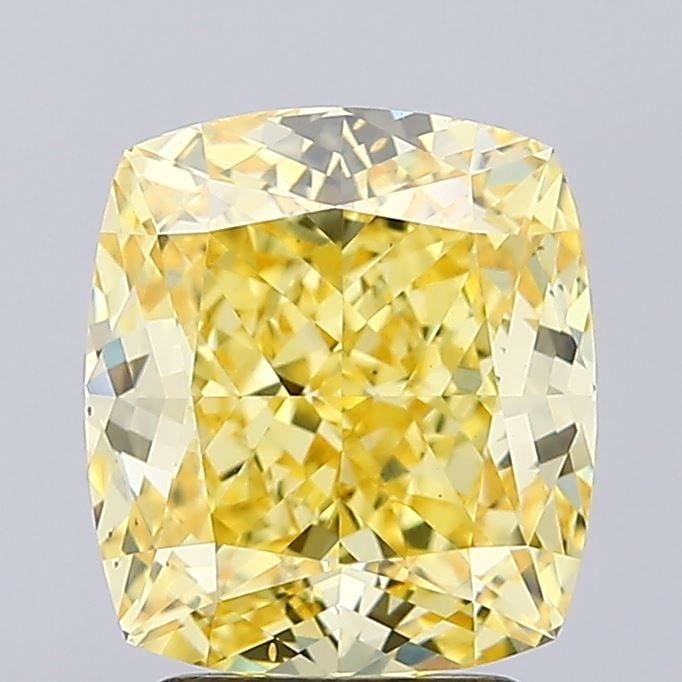Loose Diamond - CUSHION MODIFIED 3.24ct Fancy Intense Yellow VS2: Loose Diamond - CUSHION MODIFIED 3.24ct Fancy Intense Yellow VS2 Source: This is a real non-mined Diamond that has been grown in a lab Shape: CUSHION MODIFIED Carats: 3.24 Color: Fancy Intense Yellow 