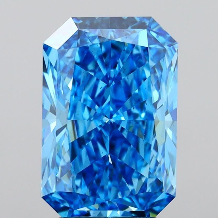 Loose Diamond - RADIANT 3.02ct Fancy Vivid Blue VS2: Loose Diamond - RADIANT 3.02ct Fancy Vivid Blue VS2 Source: This is a real non-mined Diamond that has been grown in a lab Shape: RADIANT Carats: 3.02 Color: Fancy Vivid Blue Certification: IGI Video: