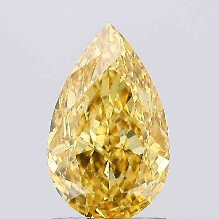 Loose Diamond - PEAR 1.27ct Fancy Vivid Yellow VS2: Loose Diamond - PEAR 1.27ct Fancy Vivid Yellow VS2 Source: This is a real non-mined Diamond that has been grown in a lab Shape: PEAR Carats: 1.27 Color: Fancy Vivid Yellow Certification: IGI Video: