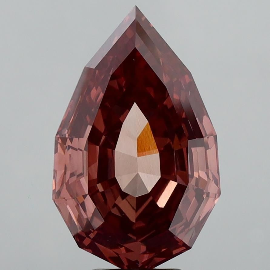 Loose Diamond - PEAR 10.06ct Fancy Brown Pink VS2: Loose Diamond - PEAR 10.06ct Fancy Brown Pink VS2 Source: This is a real non-mined Diamond that has been grown in a lab Shape: PEAR Carats: 10.06 Color: Fancy Brown Pink Certification: IGI Video: