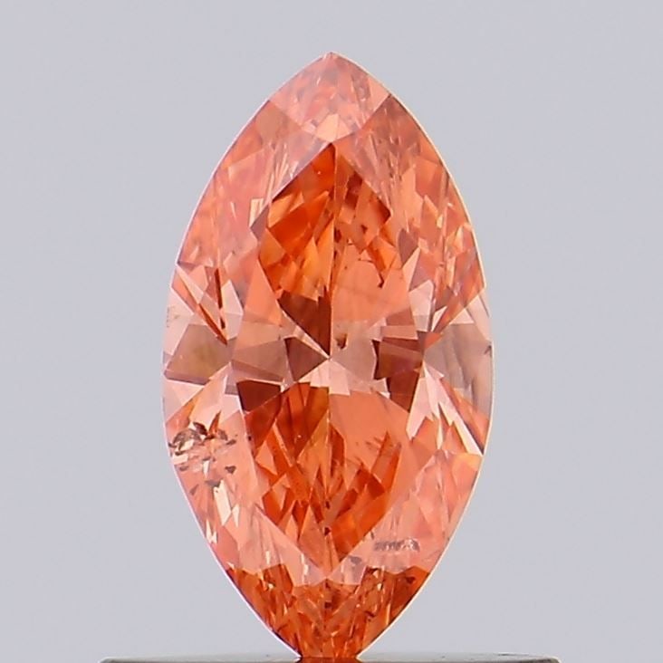 Loose Diamond - MARQUISE 0.5ct Fancy Vivid Orange Pink SI2: Loose Diamond - MARQUISE 0.5ct Fancy Vivid Orange Pink SI2 Source: This is a real non-mined Diamond that has been grown in a lab Shape: MARQUISE Carats: 0.5 Color: Fancy Vivid Orange Pink Certificatio