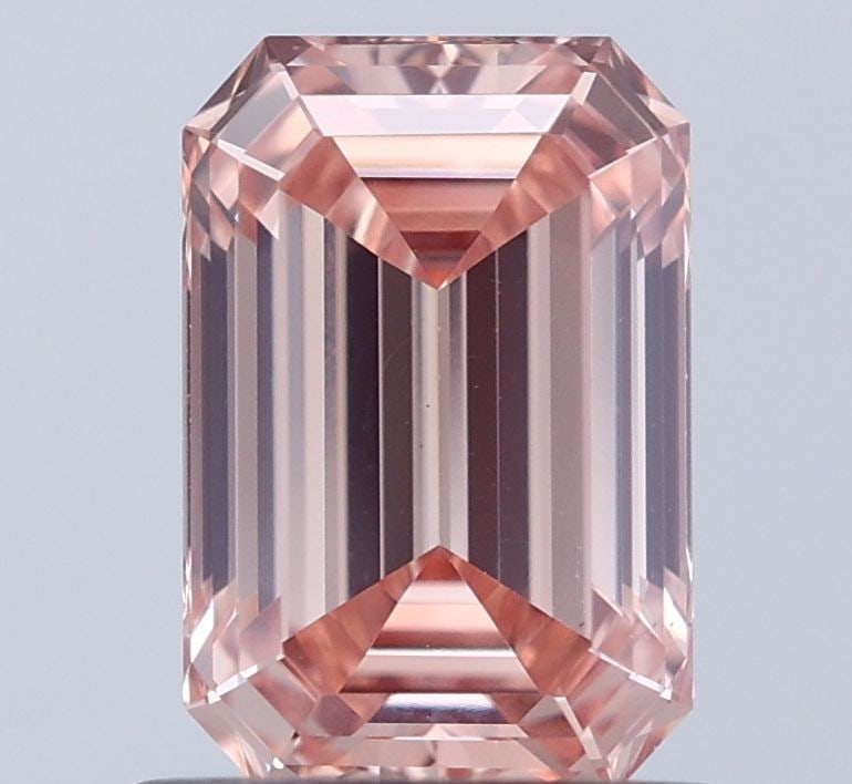 Loose Diamond - EMERALD 1.1ct Fancy Pink Brown VS1: Loose Diamond - EMERALD 1.1ct Fancy Pink Brown VS1 Source: This is a real non-mined Diamond that has been grown in a lab Shape: EMERALD Carats: 1.1 Color: Fancy Pink Brown Certification: IGI Video: