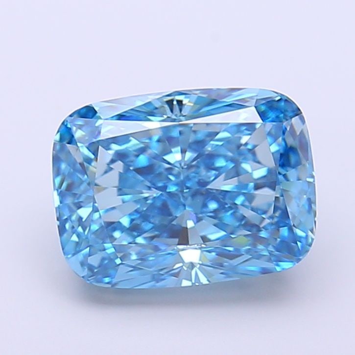 Loose Diamond - CUSHION MODIFIED 2.82ct Fancy Vivid Blue VVS2: Loose Diamond - CUSHION MODIFIED 2.82ct Fancy Vivid Blue VVS2 Source: This is a real non-mined Diamond that has been grown in a lab Shape: CUSHION MODIFIED Carats: 2.82 Color: Fancy Vivid Blue Certifi