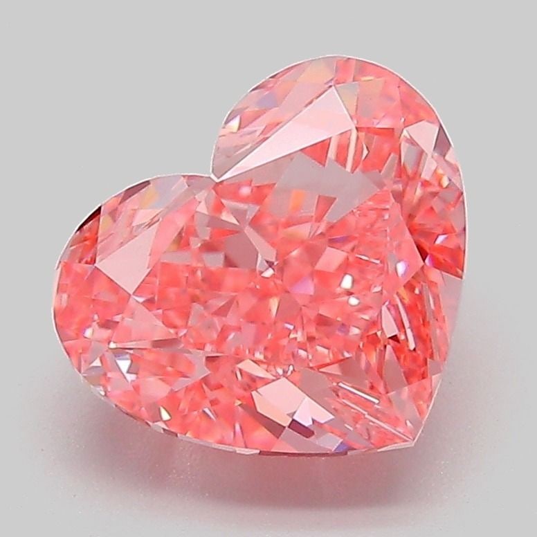 Loose Diamond - HEART 3.05ct Fancy Vivid Pink VVS2: Loose Diamond - HEART 3.05ct Fancy Vivid Pink VVS2 Source: This is a real non-mined Diamond that has been grown in a lab Shape: HEART Carats: 3.05 Color: Fancy Vivid Pink Certification: IGI Video: