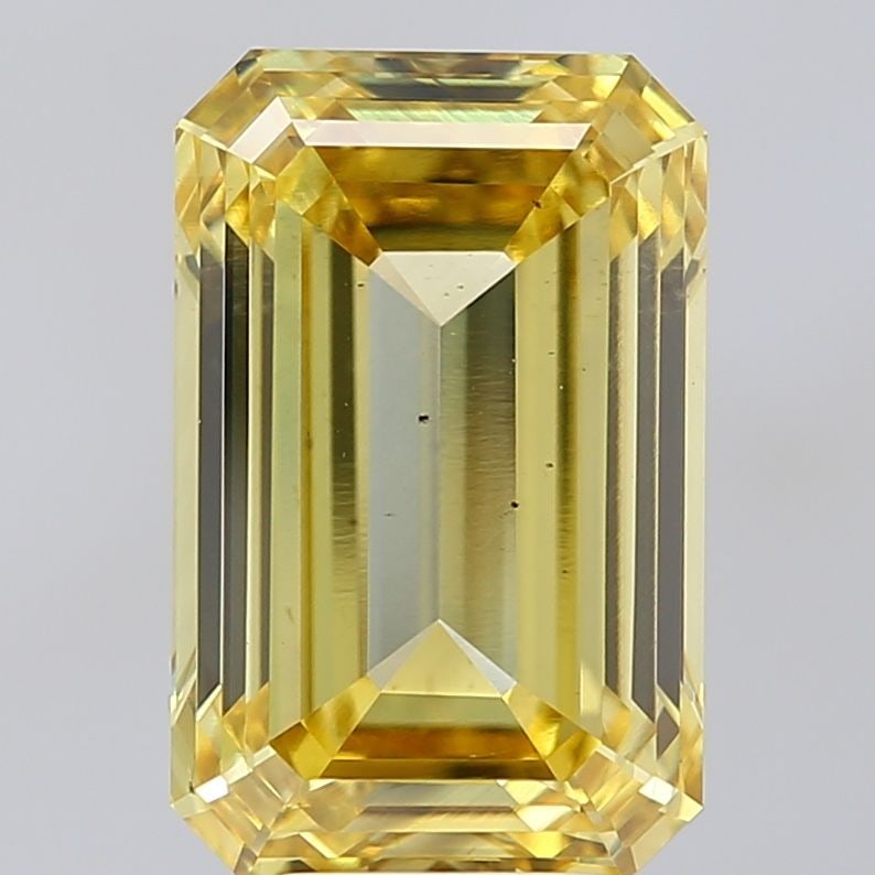 Loose Diamond - EMERALD 7.06ct Fancy Vivid Yellow VS1: Loose Diamond - EMERALD 7.06ct Fancy Vivid Yellow VS1 Source: This is a real non-mined Diamond that has been grown in a lab Shape: EMERALD Carats: 7.06 Color: Fancy Vivid Yellow Certification: IGI Vid
