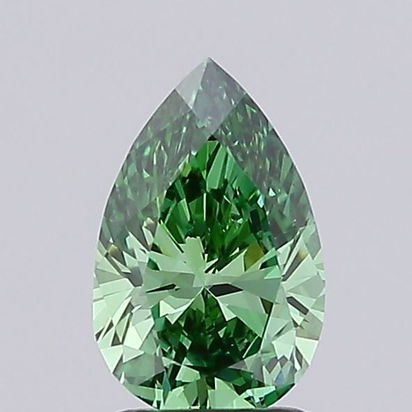 Loose Diamond - PEAR 1.0ct Fancy Vivid Green VVS2: Loose Diamond - PEAR 1.0ct Fancy Vivid Green VVS2 Source: This is a real non-mined Diamond that has been grown in a lab Shape: PEAR Carats: 1.0 Color: Fancy Vivid Green Certification: IGI Video: