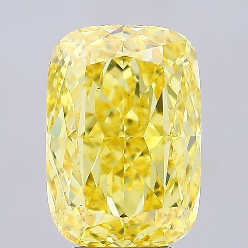 Loose Diamond - CUSHION MODIFIED 4.53ct Fancy Vivid Yellow VS2: Loose Diamond - CUSHION MODIFIED 4.53ct Fancy Vivid Yellow VS2 Source: This is a real non-mined Diamond that has been grown in a lab Shape: CUSHION MODIFIED Carats: 4.53 Color: Fancy Vivid Yellow Cert