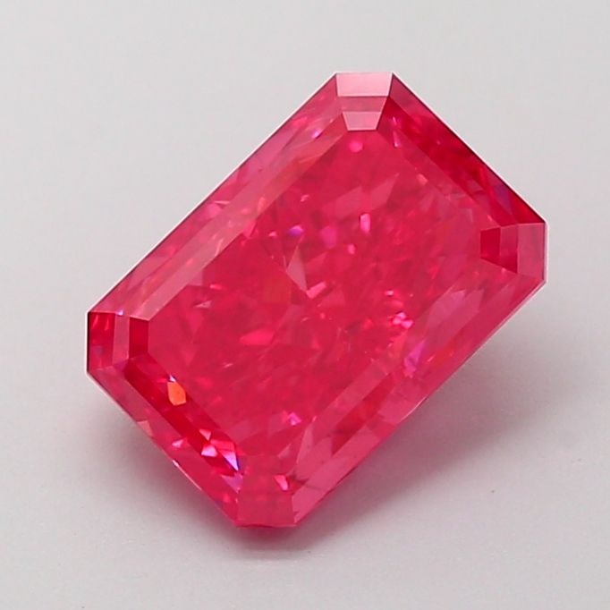 Loose Diamond - RADIANT 2.74ct Fancy Vivid Pink VS2: Loose Diamond - RADIANT 2.74ct Fancy Vivid Pink VS2 Source: This is a real non-mined Diamond that has been grown in a lab Shape: RADIANT Carats: 2.74 Color: Fancy Vivid Pink Certification: IGI Video:
