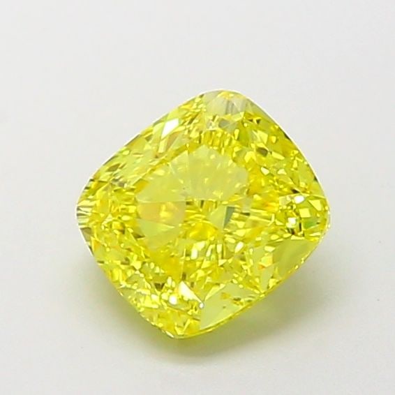 Loose Diamond - CUSHION MODIFIED 1.58ct Fancy Vivid Yellow VS1: Loose Diamond - CUSHION MODIFIED 1.58ct Fancy Vivid Yellow VS1 Source: This is a real non-mined Diamond that has been grown in a lab Shape: CUSHION MODIFIED Carats: 1.58 Color: Fancy Vivid Yellow Cert