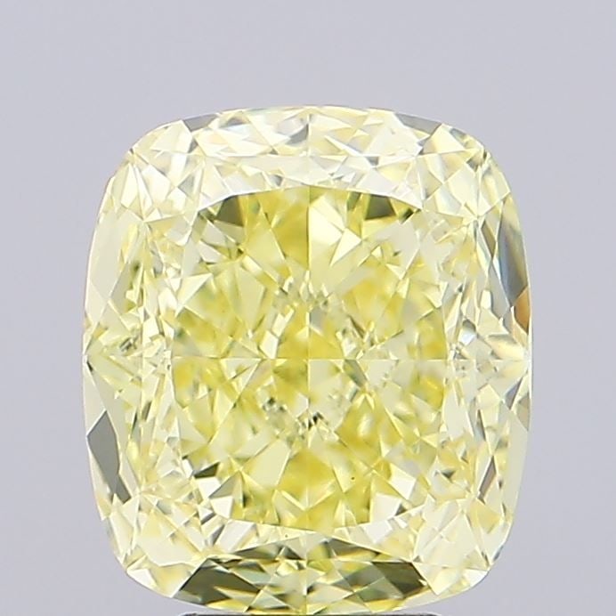 Loose Diamond - CUSHION MODIFIED 4.05ct Fancy Intense Yellow VVS2: Loose Diamond - CUSHION MODIFIED 4.05ct Fancy Intense Yellow VVS2 Source: This is a real non-mined Diamond that has been grown in a lab Shape: CUSHION MODIFIED Carats: 4.05 Color: Fancy Intense Yellow