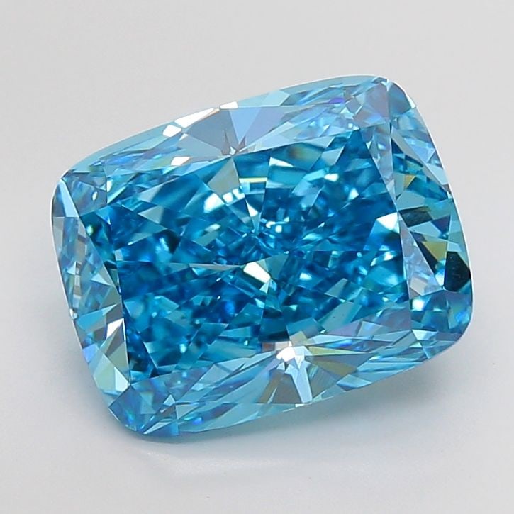 Loose Diamond - CUSHION MODIFIED 10.03ct Fancy Vivid Blue VS1: Loose Diamond - CUSHION MODIFIED 10.03ct Fancy Vivid Blue VS1 Source: This is a real non-mined Diamond that has been grown in a lab Shape: CUSHION MODIFIED Carats: 10.03 Color: Fancy Vivid Blue Certif