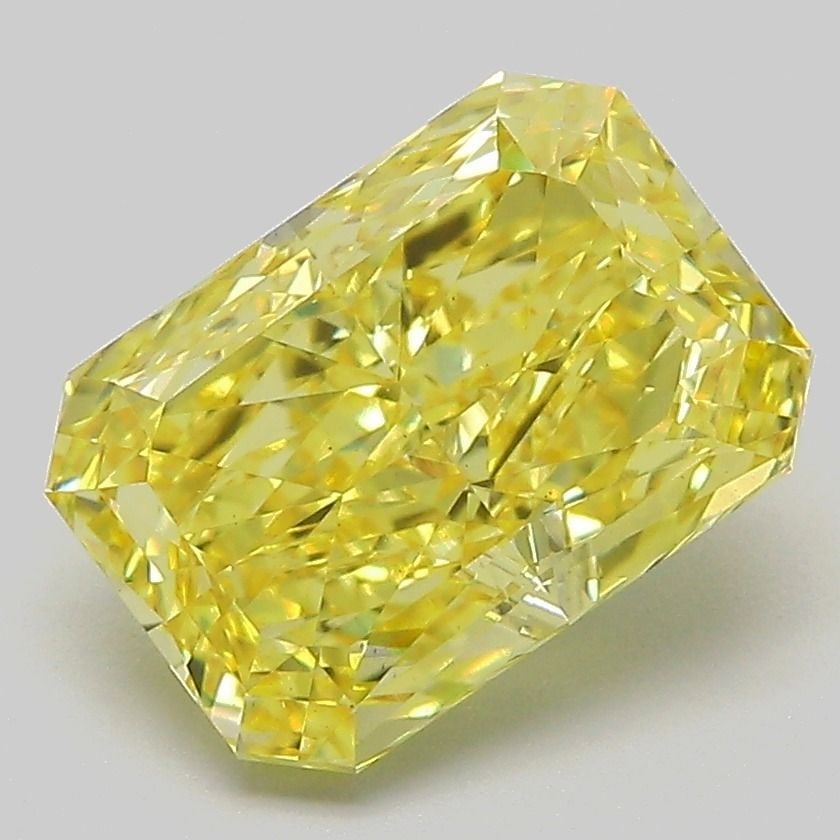 Loose Diamond - RADIANT 3.1ct Fancy Vivid Yellow VS1: Loose Diamond - RADIANT 3.1ct Fancy Vivid Yellow VS1 Source: This is a real non-mined Diamond that has been grown in a lab Shape: RADIANT Carats: 3.1 Color: Fancy Vivid Yellow Certification: IGI Video