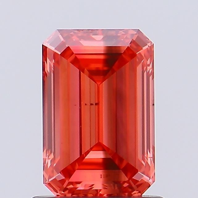 Loose Diamond - EMERALD 1.02ct Fancy Intense Red VS1: Loose Diamond - EMERALD 1.02ct Fancy Intense Red VS1 Source: This is a real non-mined Diamond that has been grown in a lab Shape: EMERALD Carats: 1.02 Color: Fancy Intense Red Certification: NONE Vide