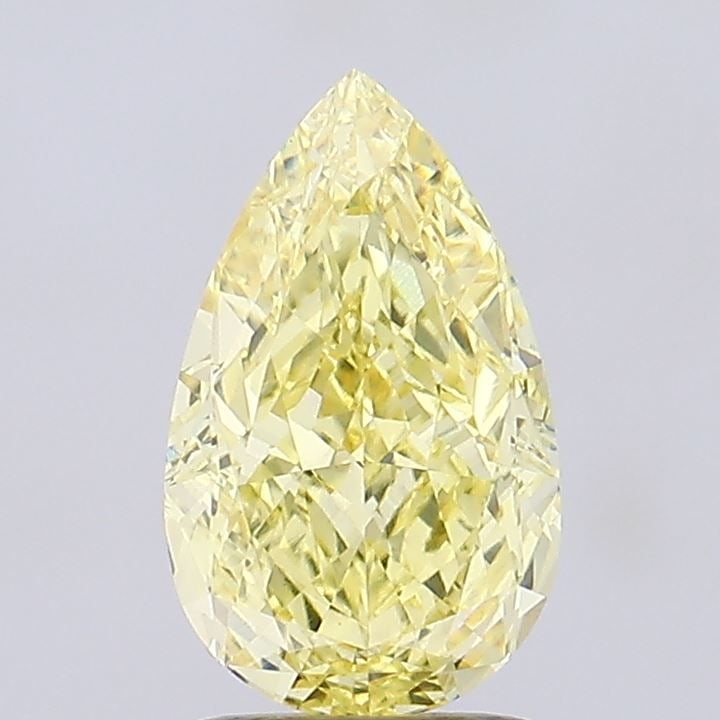 Loose Diamond - PEAR 1.95ct Fancy Intense Yellow VVS2: Loose Diamond - PEAR 1.95ct Fancy Intense Yellow VVS2 Source: This is a real non-mined Diamond that has been grown in a lab Shape: PEAR Carats: 1.95 Color: Fancy Intense Yellow Certification: IGI Vide
