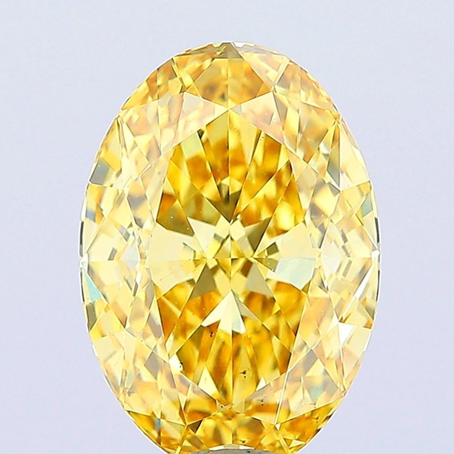 Loose Diamond - OVAL 9.05ct Fancy Vivid Yellow VS2: Loose Diamond - OVAL 9.05ct Fancy Vivid Yellow VS2 Source: This is a real non-mined Diamond that has been grown in a lab Shape: OVAL Carats: 9.05 Color: Fancy Vivid Yellow Certification: IGI Video: