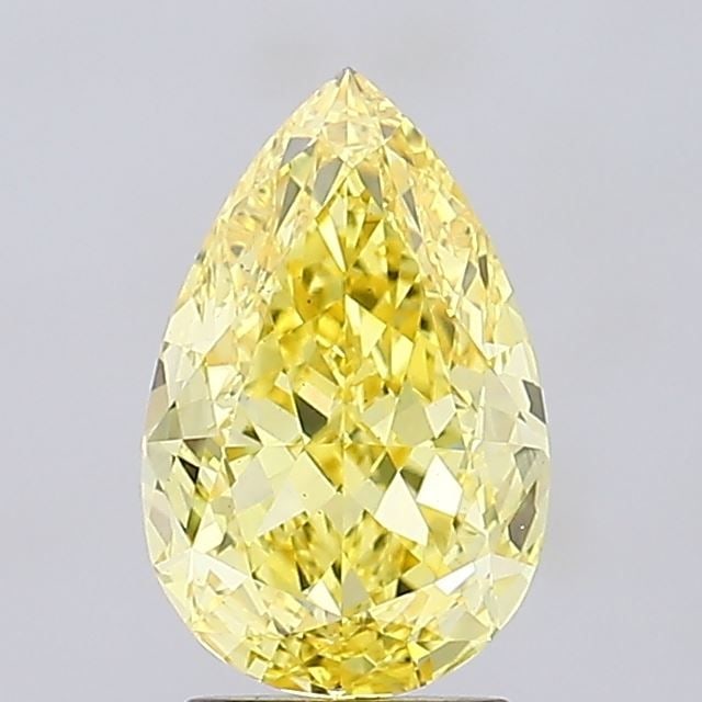 Loose Diamond - PEAR 3.09ct Fancy Vivid Yellow VS1: Loose Diamond - PEAR 3.09ct Fancy Vivid Yellow VS1 Source: This is a real non-mined Diamond that has been grown in a lab Shape: PEAR Carats: 3.09 Color: Fancy Vivid Yellow Certification: IGI Video: