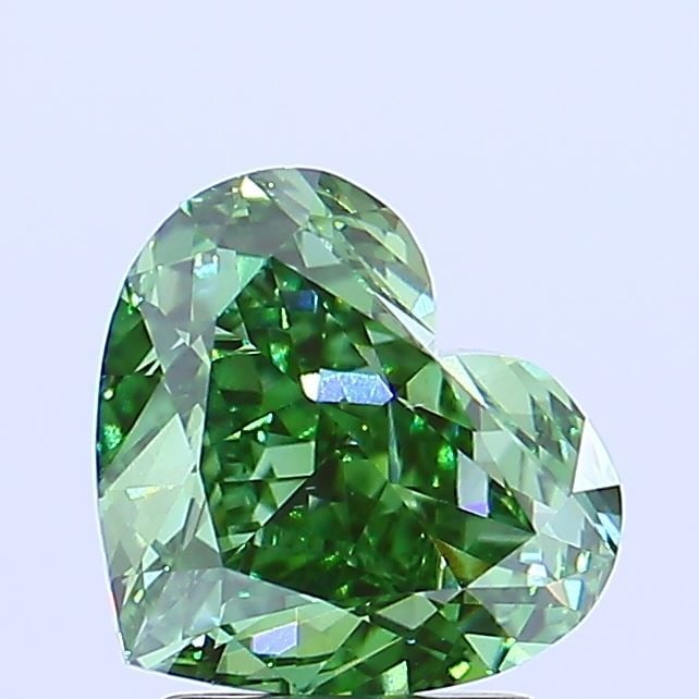 Loose Diamond - HEART 2.5ct Fancy Vivid Green VS1: Loose Diamond - HEART 2.5ct Fancy Vivid Green VS1 Source: This is a real non-mined Diamond that has been grown in a lab Shape: HEART Carats: 2.5 Color: Fancy Vivid Green Certification: IGI Video: