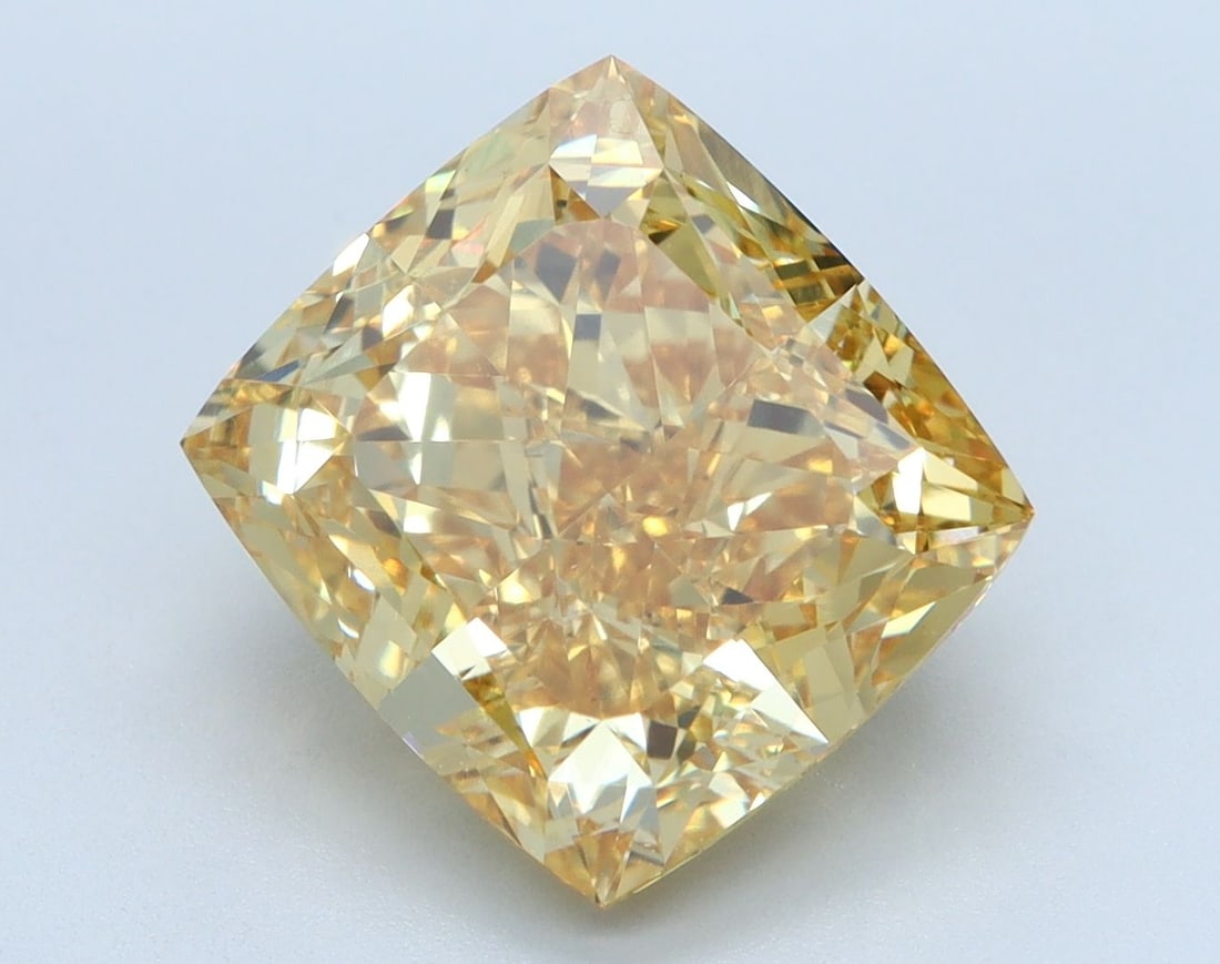 Loose Diamond - CUSHION MODIFIED 5.21ct Fancy Intense Yellow VS1: Loose Diamond - CUSHION MODIFIED 5.21ct Fancy Intense Yellow VS1 Source: This is a real non-mined Diamond that has been grown in a lab Shape: CUSHION MODIFIED Carats: 5.21 Color: Fancy Intense Yellow 