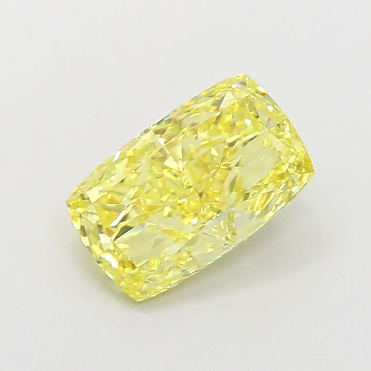 Loose Diamond - CUSHION MODIFIED 2.01ct Fancy Intense Yellow VS1: Loose Diamond - CUSHION MODIFIED 2.01ct Fancy Intense Yellow VS1 Source: This is a real non-mined Diamond that has been grown in a lab Shape: CUSHION MODIFIED Carats: 2.01 Color: Fancy Intense Yellow 