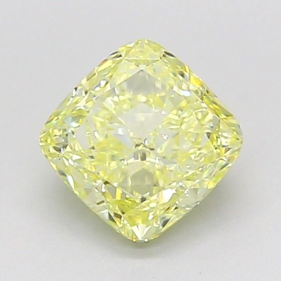 Loose Diamond - CUSHION MODIFIED 1.02ct Fancy Light Yellow SI1: Loose Diamond - CUSHION MODIFIED 1.02ct Fancy Light Yellow SI1 Source: This is a real non-mined Diamond that has been grown in a lab Shape: CUSHION MODIFIED Carats: 1.02 Color: Fancy Light Yellow Cert