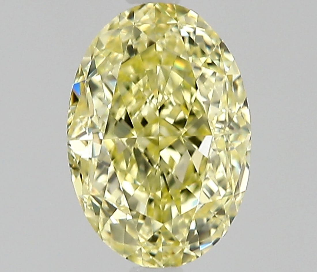 Loose Diamond - OVAL 0.9ct Fancy Yellow VS2: Loose Diamond - OVAL 0.9ct Fancy Yellow VS2 Source: Natural Shape: OVAL Carats: 0.9 Color: Fancy Yellow Certification: GIA Video: