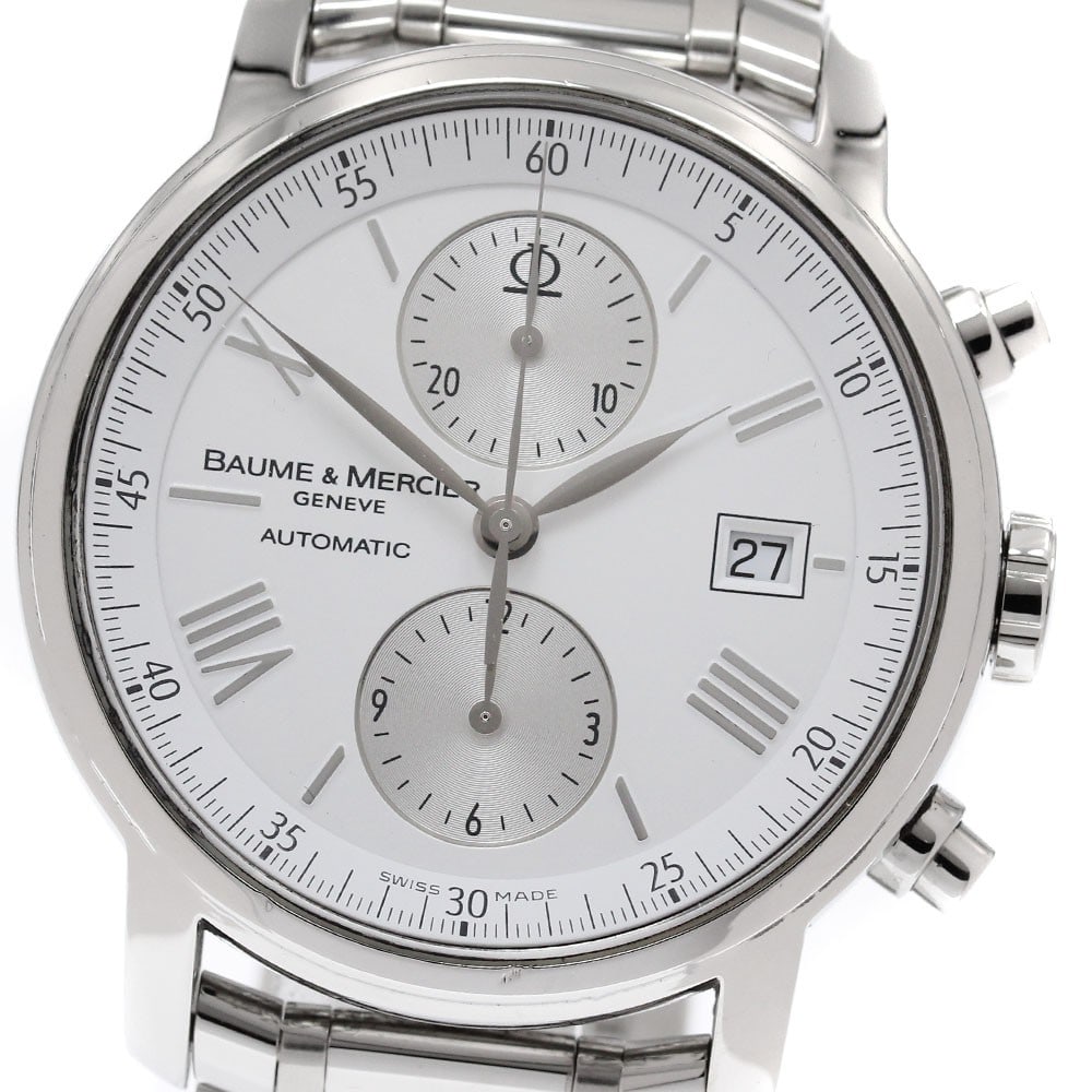 Baume Mercier Classima Executive Open Balance Chronograph Wristwatch: Baume Mercier Classima Executive Open Balance Chronograph Wristwatch This is a pre-owned BAUME & MERCIER Classima Executive Open Balance Chronograph wristwatch, designed for men. Crafted in Switzerlan
