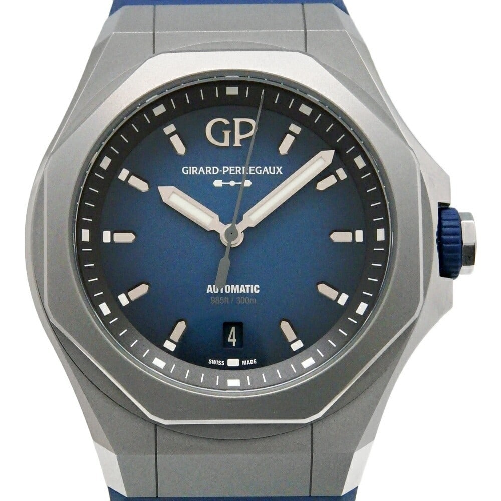 Girard-Perregaux Ref. 81070 Laureato Absolute Ti230 Mens Wristwatch: Girard-Perregaux Ref. 81070 Laureato Absolute Ti230 Mens Wristwatch Pre-owned Girard-Perregaux Laureato Absolute Ti230 men's wristwatch, reference 81070. This Swiss-made watch is identified as a Girar
