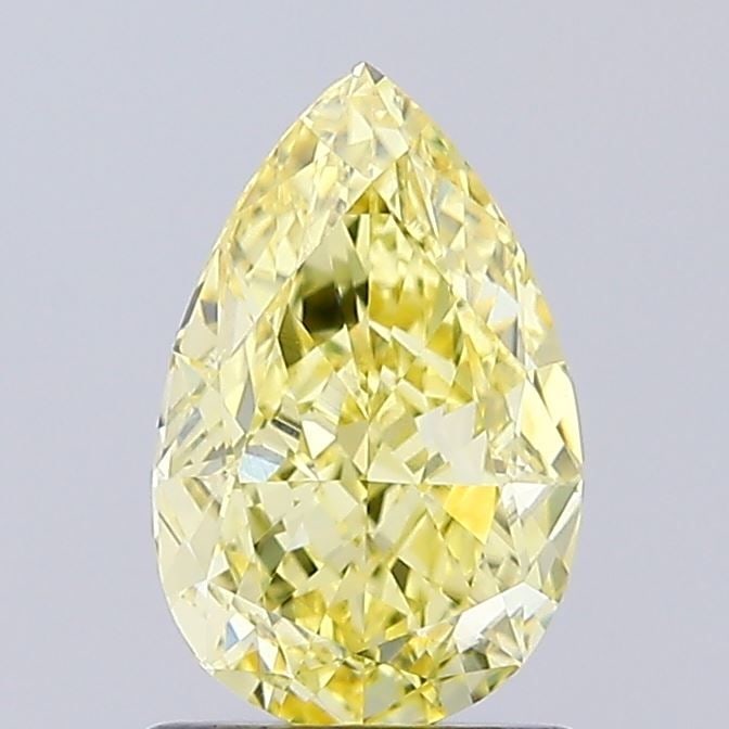 Loose Diamond - PEAR 1.36ct Fancy Intense Yellow VVS2: Loose Diamond - PEAR 1.36ct Fancy Intense Yellow VVS2 Source: This is a real non-mined Diamond that has been grown in a lab Shape: PEAR Carats: 1.36 Color: Fancy Intense Yellow Certification: IGI Vide