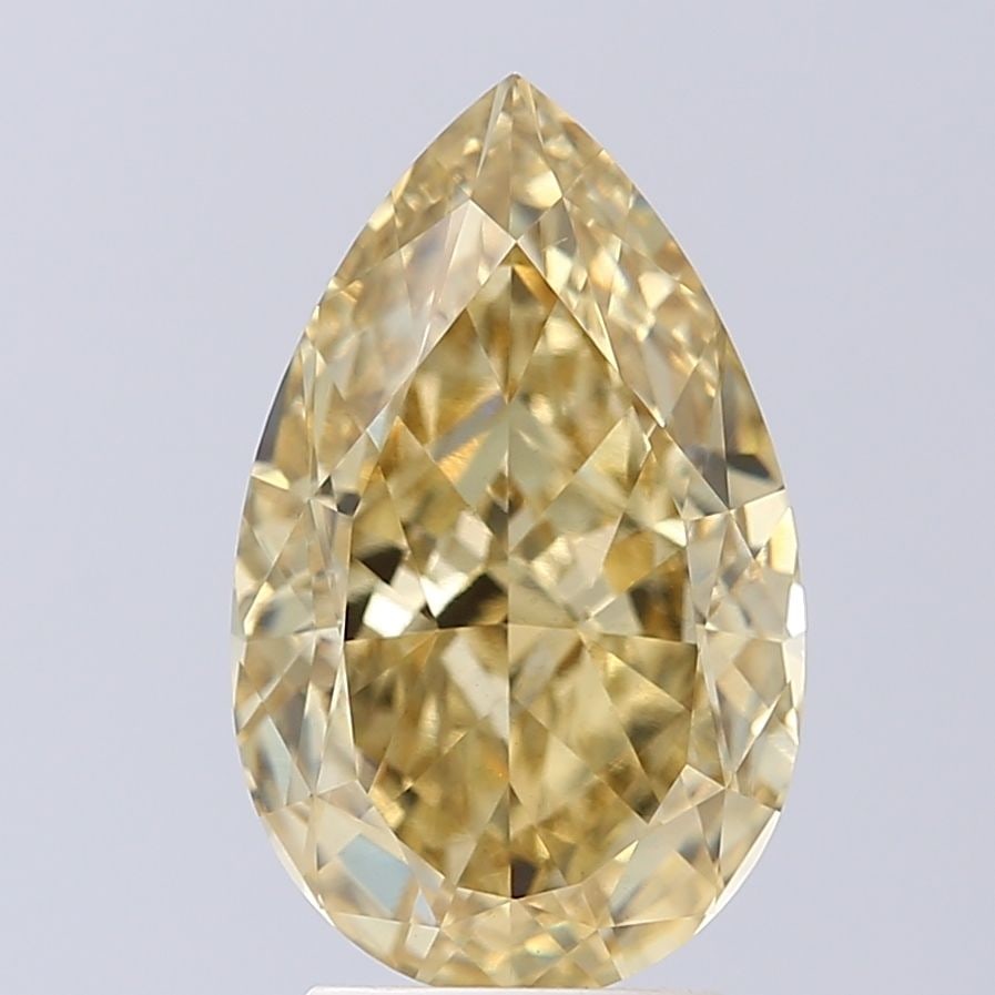 Loose Diamond - PEAR 3.82ct Fancy Intense Yellow VVS2: Loose Diamond - PEAR 3.82ct Fancy Intense Yellow VVS2 Source: This is a real non-mined Diamond that has been grown in a lab Shape: PEAR Carats: 3.82 Color: Fancy Intense Yellow Certification: IGI Vide