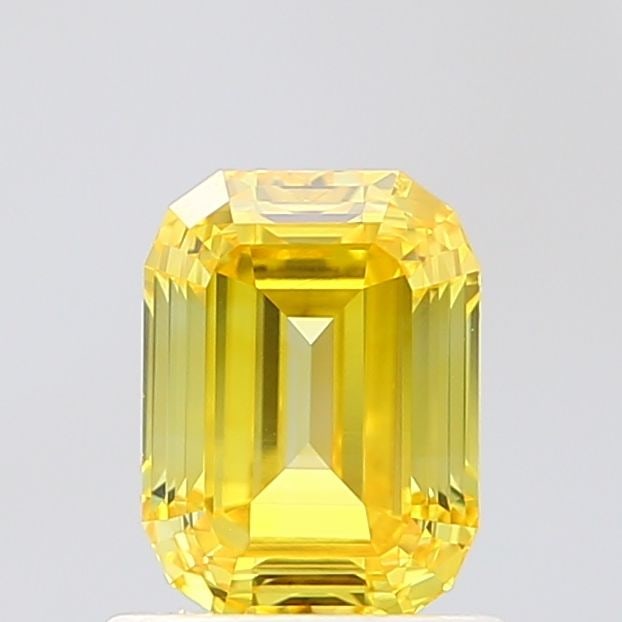 Loose Diamond - EMERALD 1.06ct Fancy Intense Yellow VVS2: Loose Diamond - EMERALD 1.06ct Fancy Intense Yellow VVS2 Source: This is a real non-mined Diamond that has been grown in a lab Shape: EMERALD Carats: 1.06 Color: Fancy Intense Yellow Certification: IG