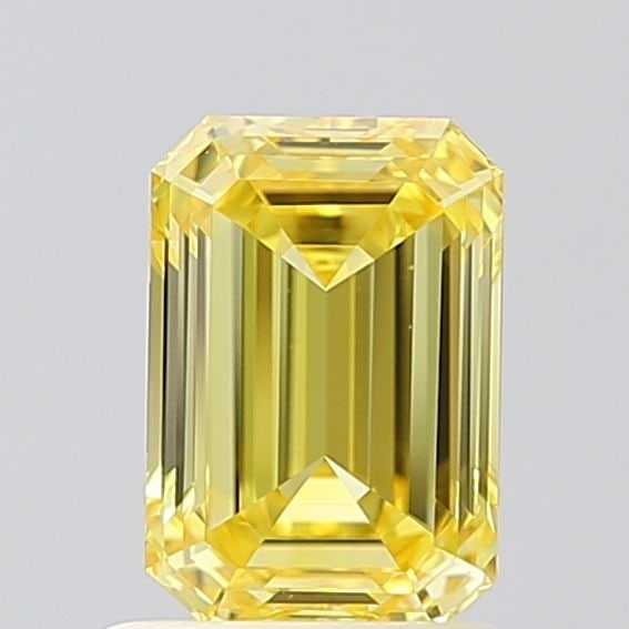 Loose Diamond - EMERALD 1.09ct Fancy Vivid Yellow VS1: Loose Diamond - EMERALD 1.09ct Fancy Vivid Yellow VS1 Source: This is a real non-mined Diamond that has been grown in a lab Shape: EMERALD Carats: 1.09 Color: Fancy Vivid Yellow Certification: IGI Vid