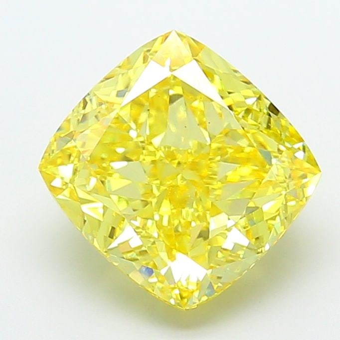 Loose Diamond - CUSHION MODIFIED 8.06ct Fancy Vivid Yellow VS1: Loose Diamond - CUSHION MODIFIED 8.06ct Fancy Vivid Yellow VS1 Source: This is a real non-mined Diamond that has been grown in a lab Shape: CUSHION MODIFIED Carats: 8.06 Color: Fancy Vivid Yellow Cert