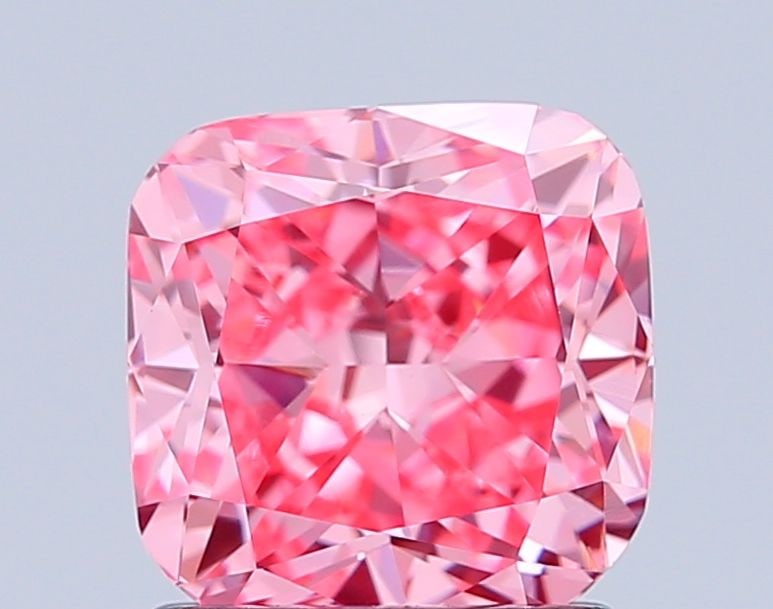 Loose Diamond - CUSHION MODIFIED 1.53ct Fancy Vivid Pink VS2: Loose Diamond - CUSHION MODIFIED 1.53ct Fancy Vivid Pink VS2 Source: This is a real non-mined Diamond that has been grown in a lab Shape: CUSHION MODIFIED Carats: 1.53 Color: Fancy Vivid Pink Certific