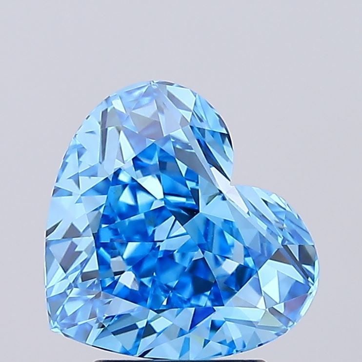 Loose Diamond - HEART 2.72ct Fancy Vivid Blue VVS2: Loose Diamond - HEART 2.72ct Fancy Vivid Blue VVS2 Source: This is a real non-mined Diamond that has been grown in a lab Shape: HEART Carats: 2.72 Color: Fancy Vivid Blue Certification: IGI Video: