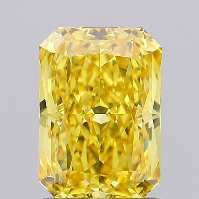 Loose Diamond - RADIANT 1.32ct Fancy Vivid Yellow VS1: Loose Diamond - RADIANT 1.32ct Fancy Vivid Yellow VS1 Source: This is a real non-mined Diamond that has been grown in a lab Shape: RADIANT Carats: 1.32 Color: Fancy Vivid Yellow Certification: IGI Vid