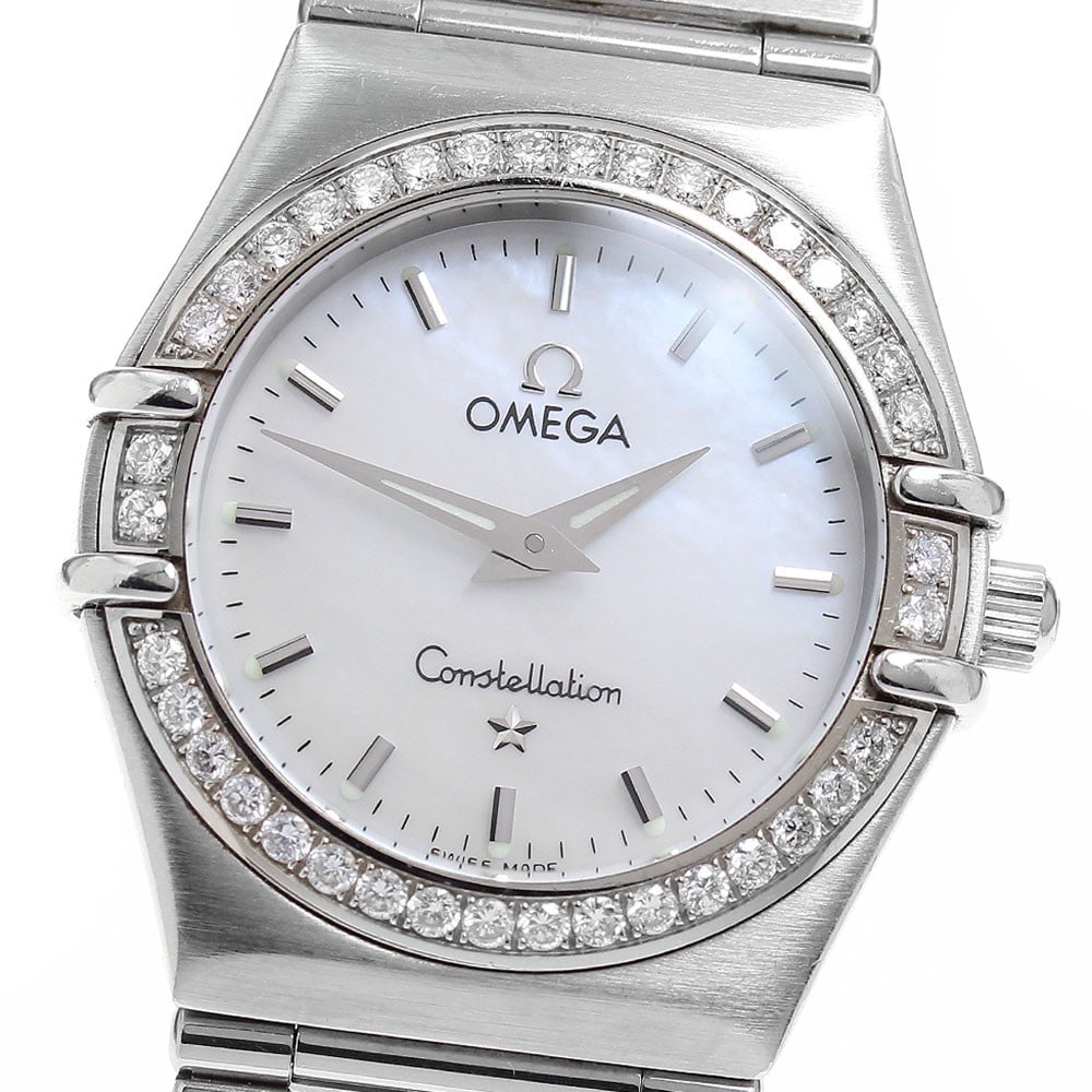 OMEGA Constellation 1476.71 Ladies Quartz Wristwatch Diamond Bezel: OMEGA Constellation 1476.71 Ladies Quartz Wristwatch Diamond Bezel This OMEGA Constellation ladies wristwatch features a diamond bezel and quartz movement. It is a pre-owned Swiss-made watch designed 