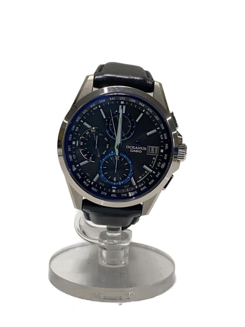 Casio Oceanus Black Men's Wristwatch OCW-T2600L-1AJF: Casio Oceanus Black Men's Wristwatch OCW-T2600L-1AJF This is a Casio Oceanus OCW-T2600L-1AJF men's wristwatch in slightly used condition. The watch features a black case and dial, with a band designed