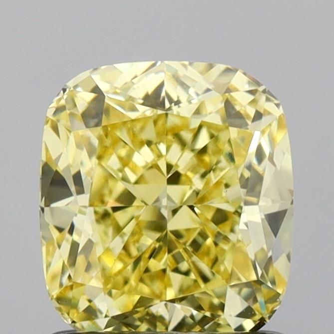 Loose Diamond - CUSHION MODIFIED 1.14ct Fancy Intense Yellow VS1: Loose Diamond - CUSHION MODIFIED 1.14ct Fancy Intense Yellow VS1 Source: This is a real non-mined Diamond that has been grown in a lab Shape: CUSHION MODIFIED Carats: 1.14 Color: Fancy Intense Yellow 