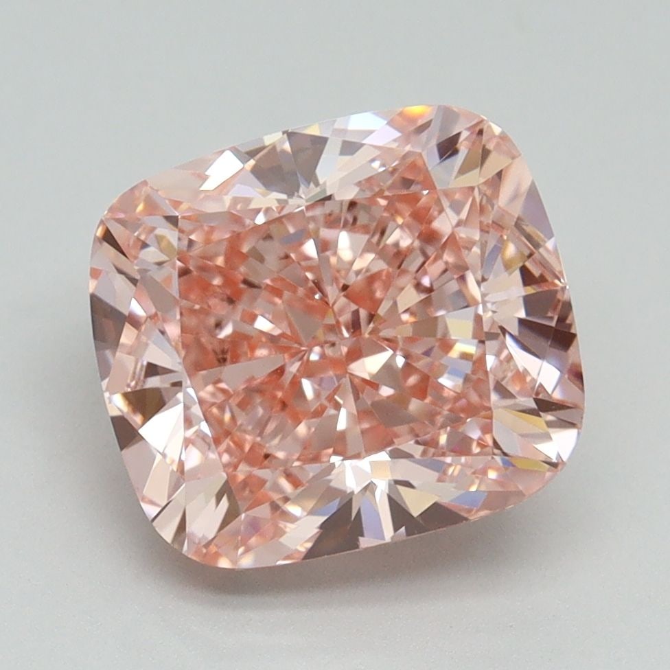Loose Diamond - CUSHION BRILLIANT 4.01ct Fancy Vivid Pink VS1: Loose Diamond - CUSHION BRILLIANT 4.01ct Fancy Vivid Pink VS1 Source: This is a real non-mined Diamond that has been grown in a lab Shape: CUSHION BRILLIANT Carats: 4.01 Color: Fancy Vivid Pink Certif