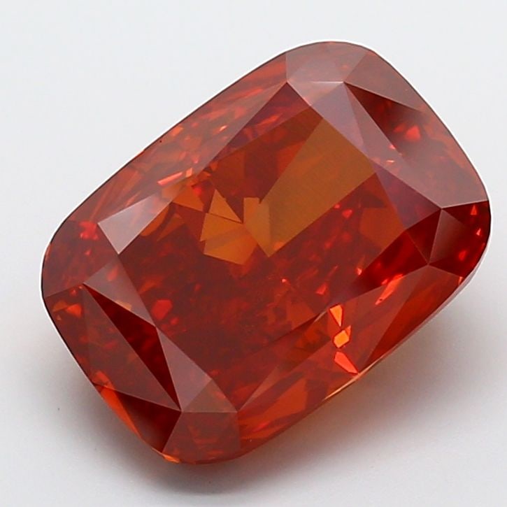 Loose Diamond - CUSHION MODIFIED 12.01ct Fancy Deep Orangey Red VS1 (1 of 1)